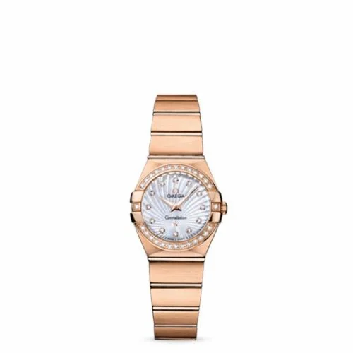 Omega Constellation Quartz 24 Brushed Red Gold / Diamond / MOP Supernova 123.55.24.60.55.001 (12355246055001)